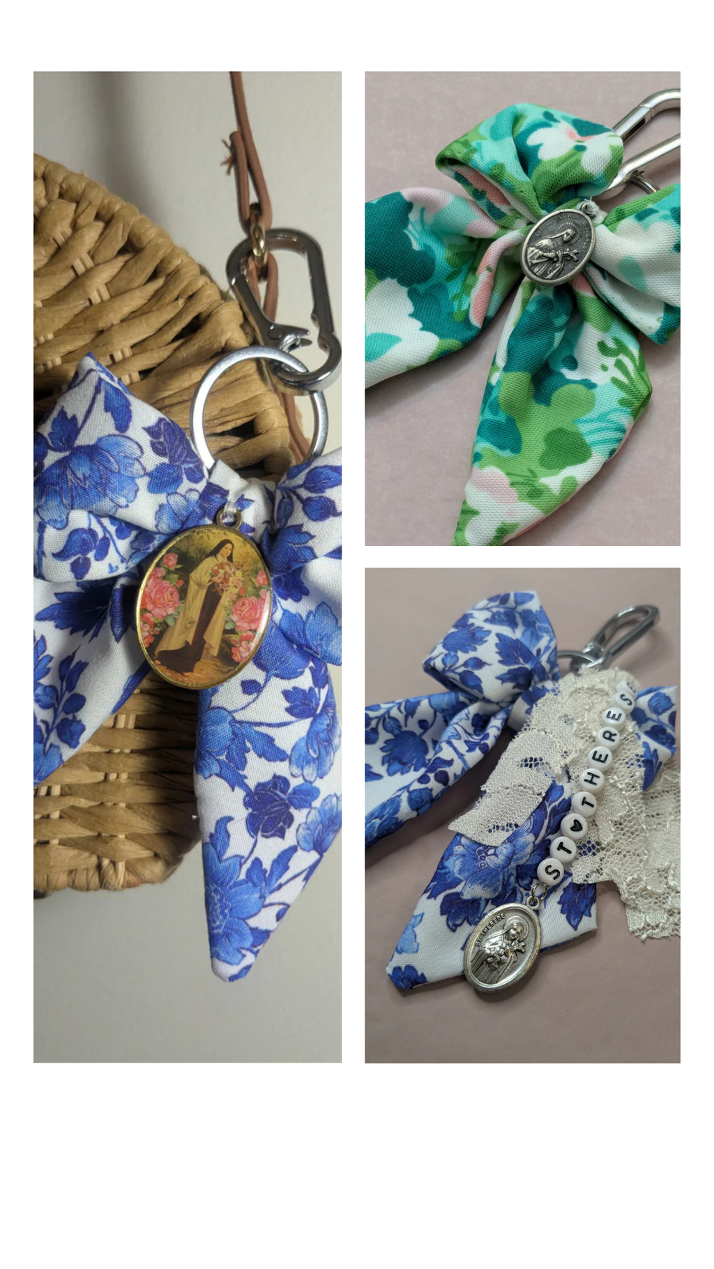 St. Therese Bow Bag Clip