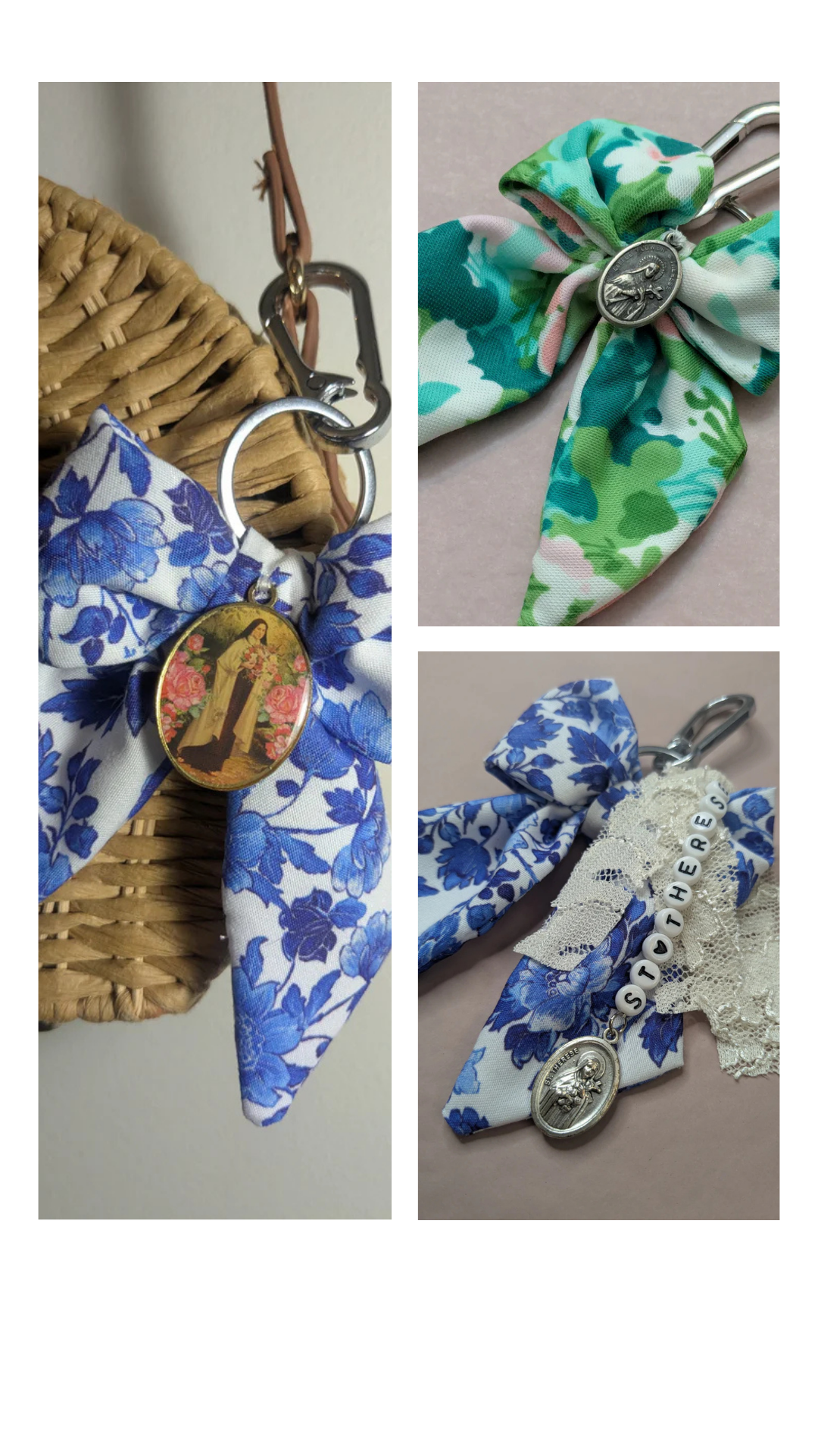 St. Therese Bow Bag Clip