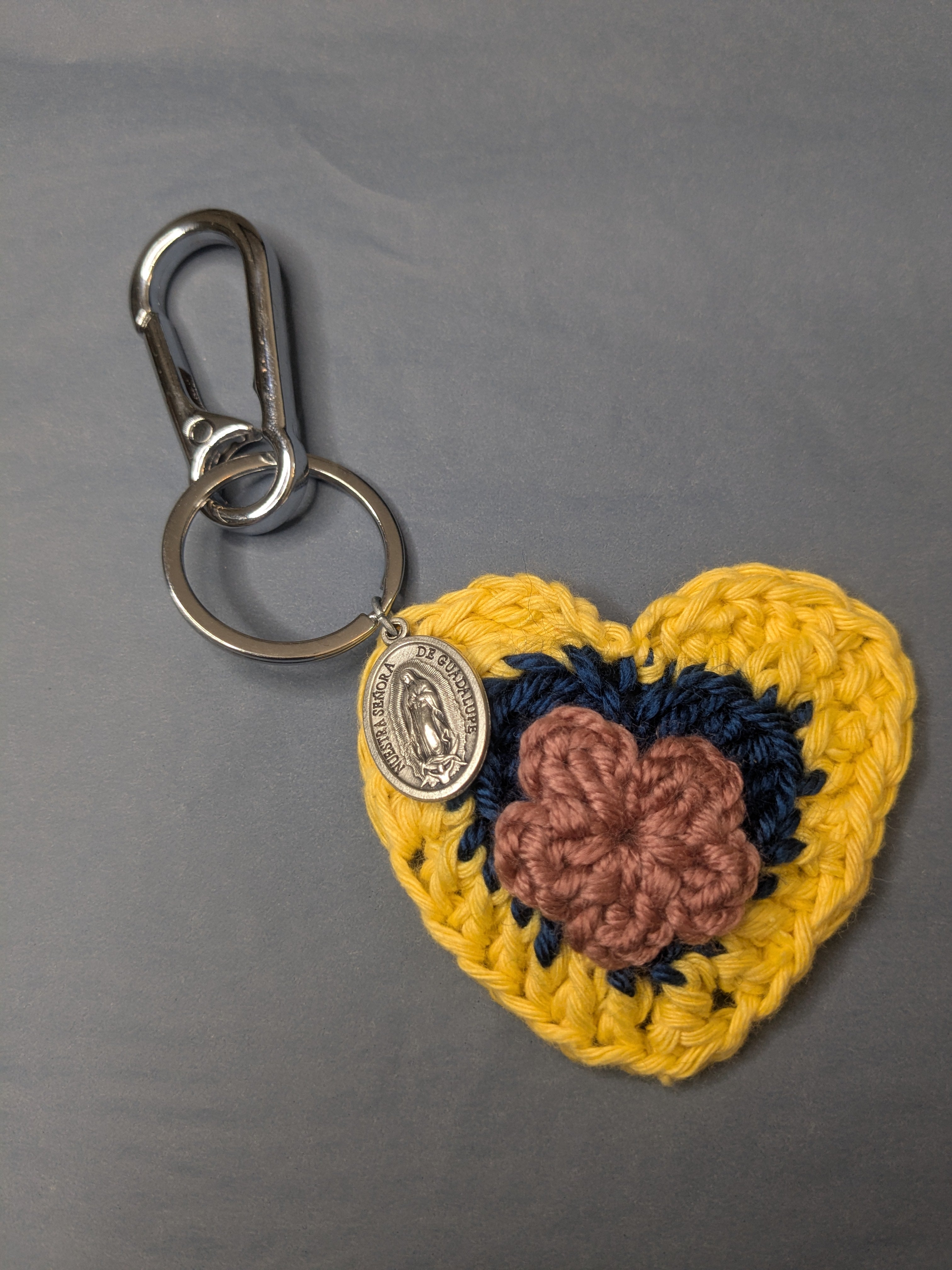 Guadalupe Crocheted Keychain