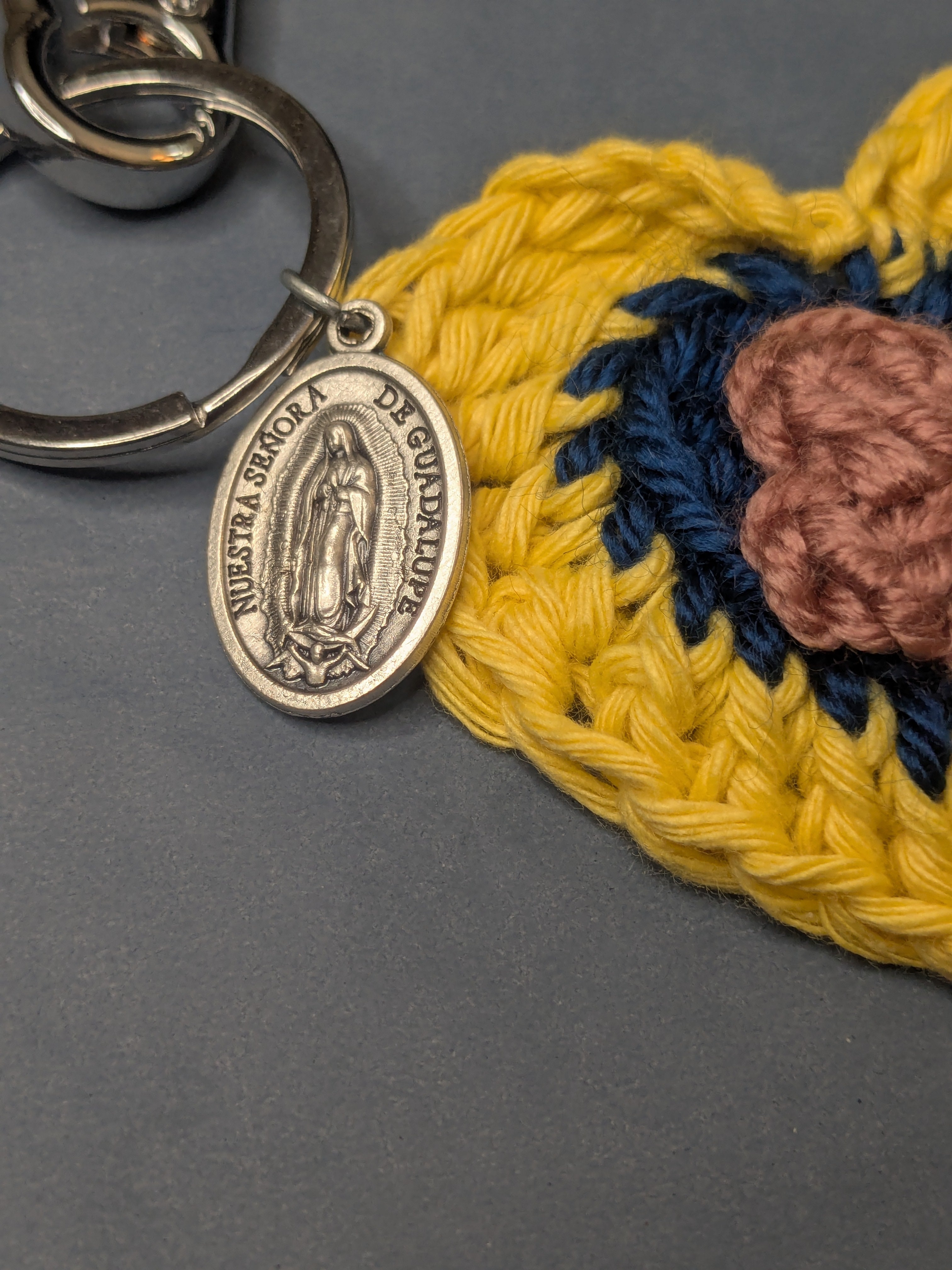 Guadalupe Crocheted Keychain
