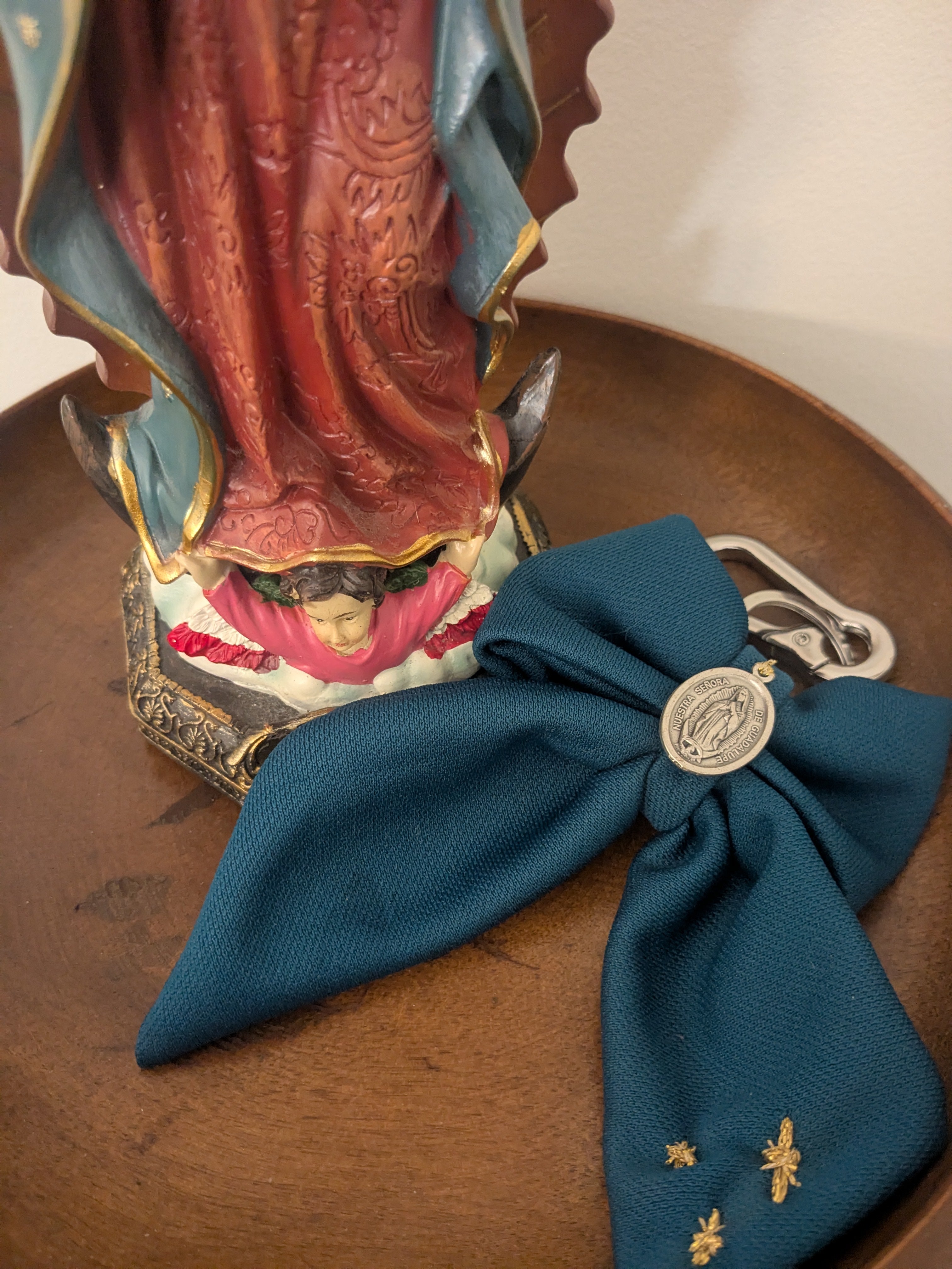 Our Lady of Guadalupe Bow Keychain