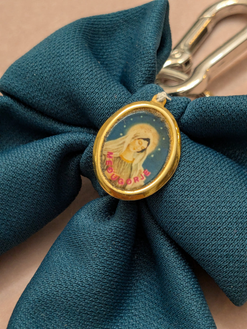 Our Lady of Medjugorje Bow Keychain