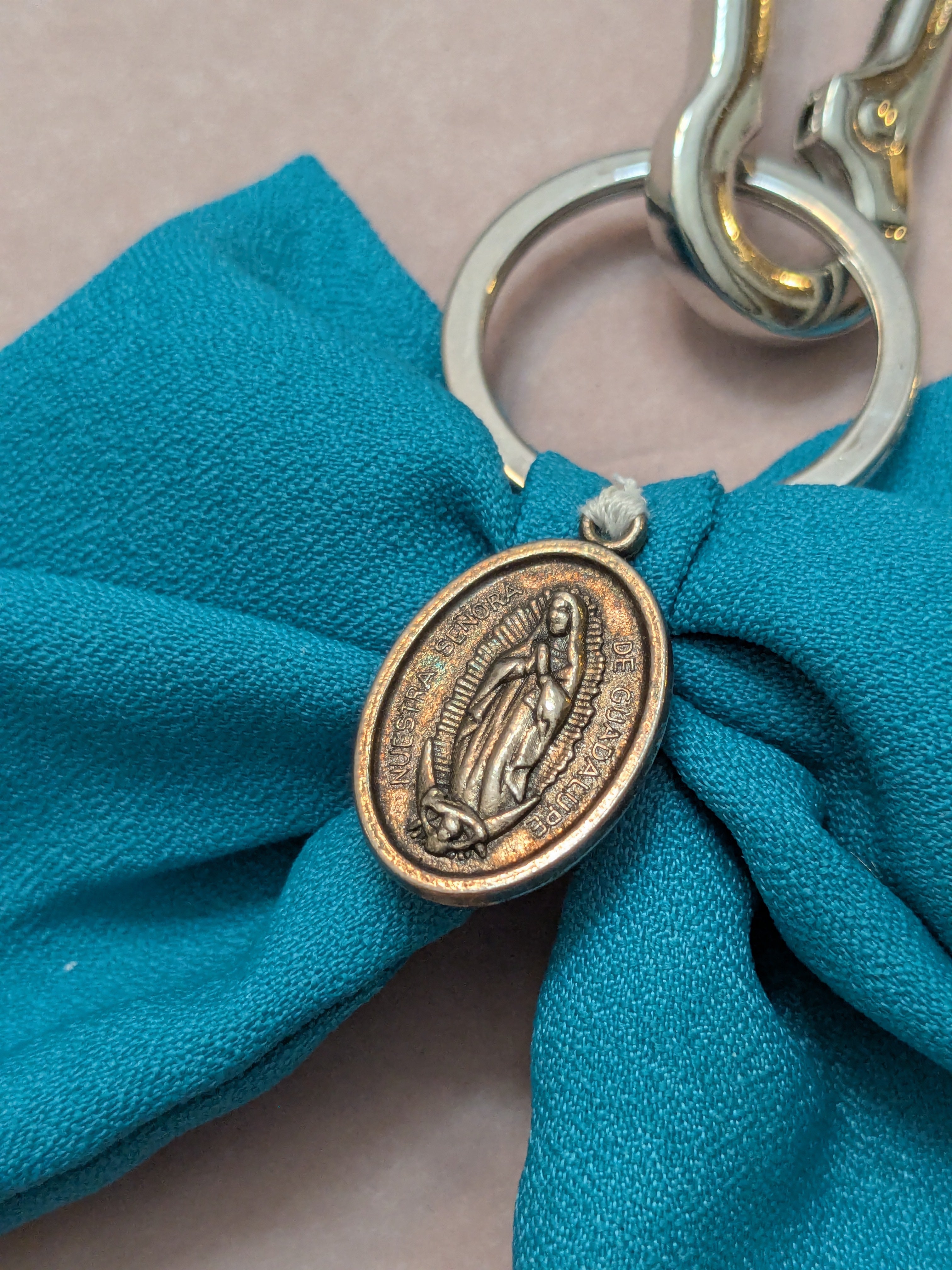 Our Lady of Guadalupe Bow Keychain